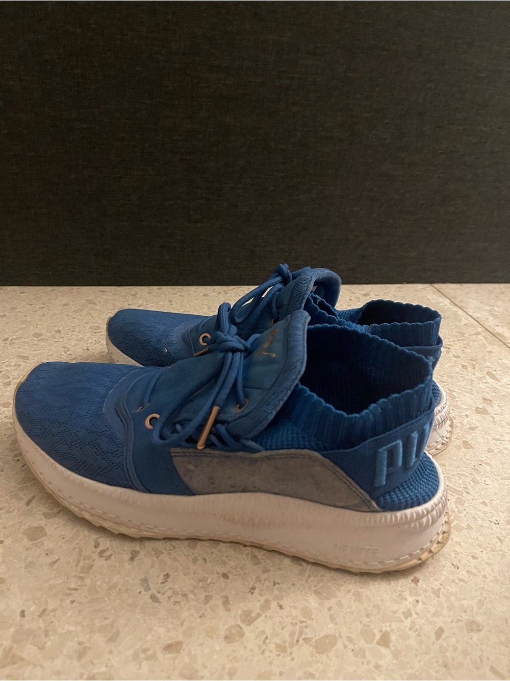Puma Kids Royal Blue Slip-On Athletic Sneakers